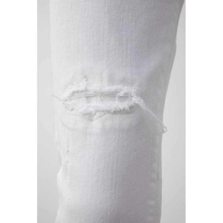VINTAGE HEM DAMAGE WHITE DENIM | AZUL BY MOUSSY | 詳細画像10 