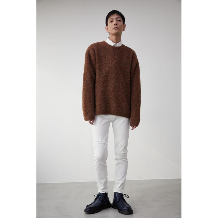 VINTAGE HEM DAMAGE WHITE DENIM | AZUL BY MOUSSY | 詳細画像4 