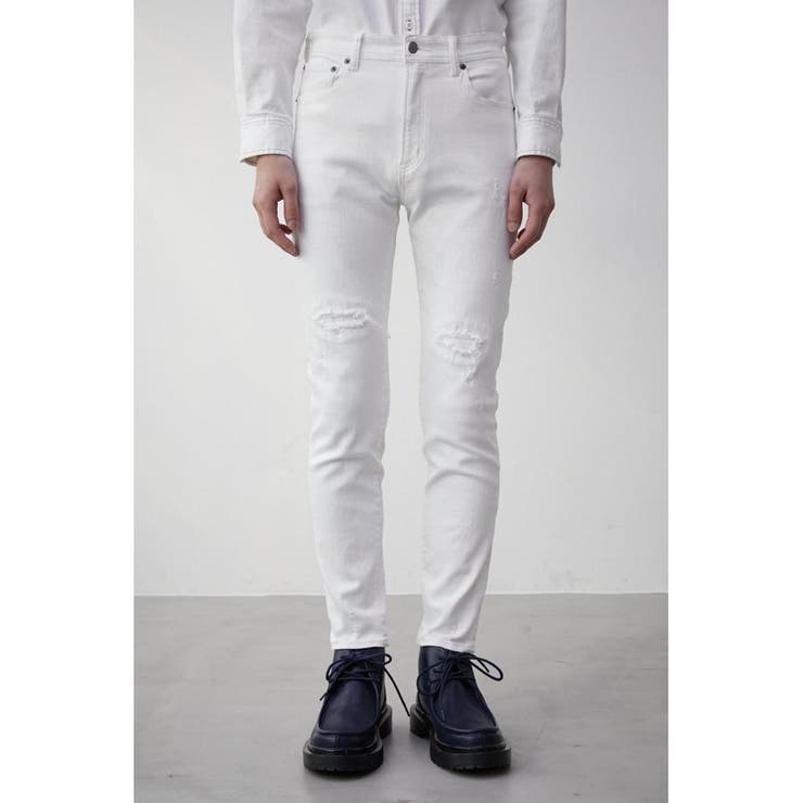 VINTAGE HEM DAMAGE WHITE DENIM | AZUL BY MOUSSY | 詳細画像5 