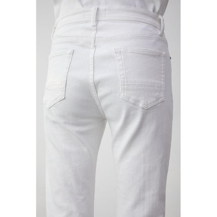 VINTAGE HEM DAMAGE WHITE DENIM | AZUL BY MOUSSY | 詳細画像8 
