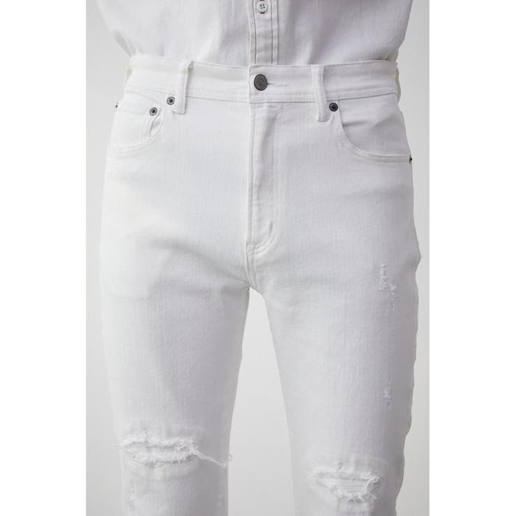 VINTAGE HEM DAMAGE WHITE DENIM | AZUL BY MOUSSY | 詳細画像9 