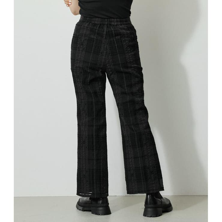 SHEER CHECK PANTS | AZUL BY MOUSSY | 詳細画像7 