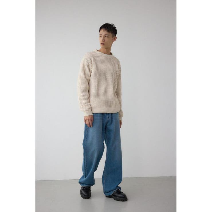 ワッフル編みマットモールニット | AZUL BY MOUSSY | 詳細画像4 