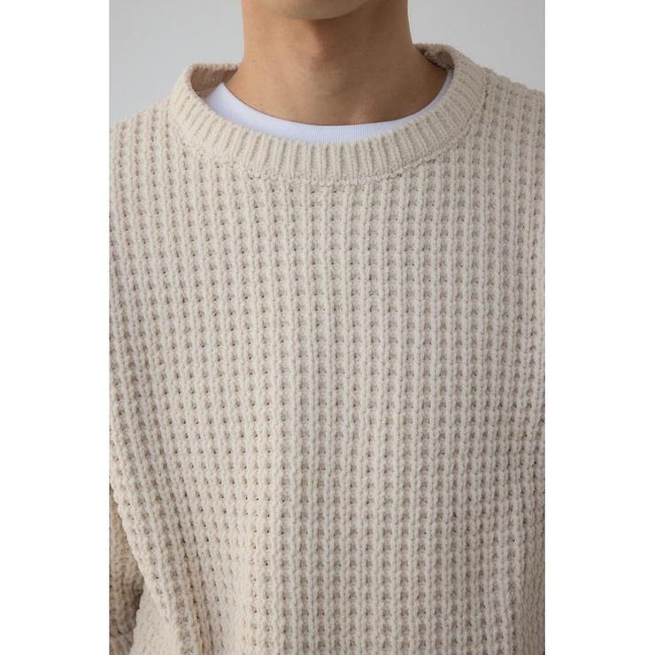 ワッフル編みマットモールニット | AZUL BY MOUSSY | 詳細画像8 