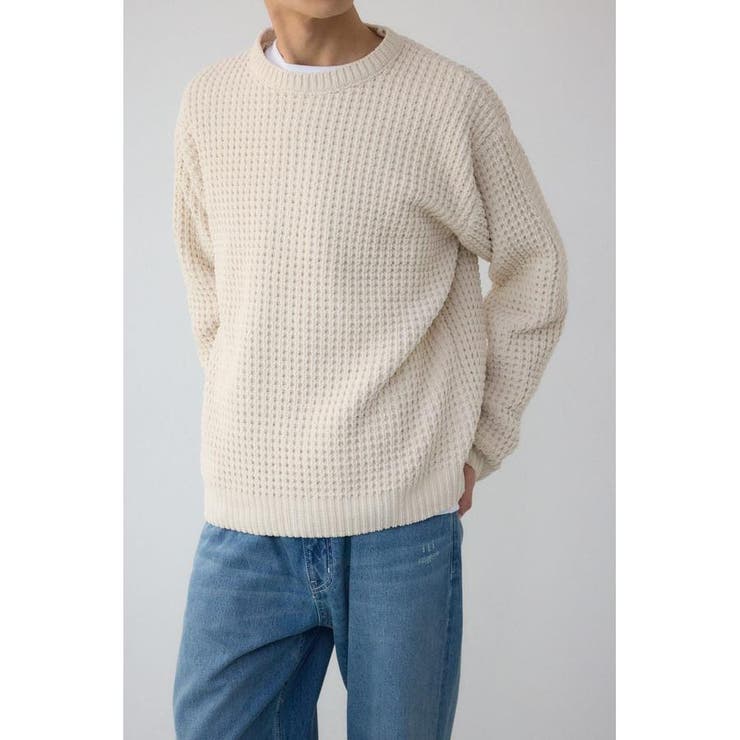 IVOY3 | ワッフル編みマットモールニット | AZUL BY MOUSSY