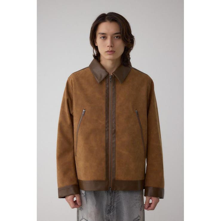 切替合皮ブルゾン | AZUL BY MOUSSY | 詳細画像24 