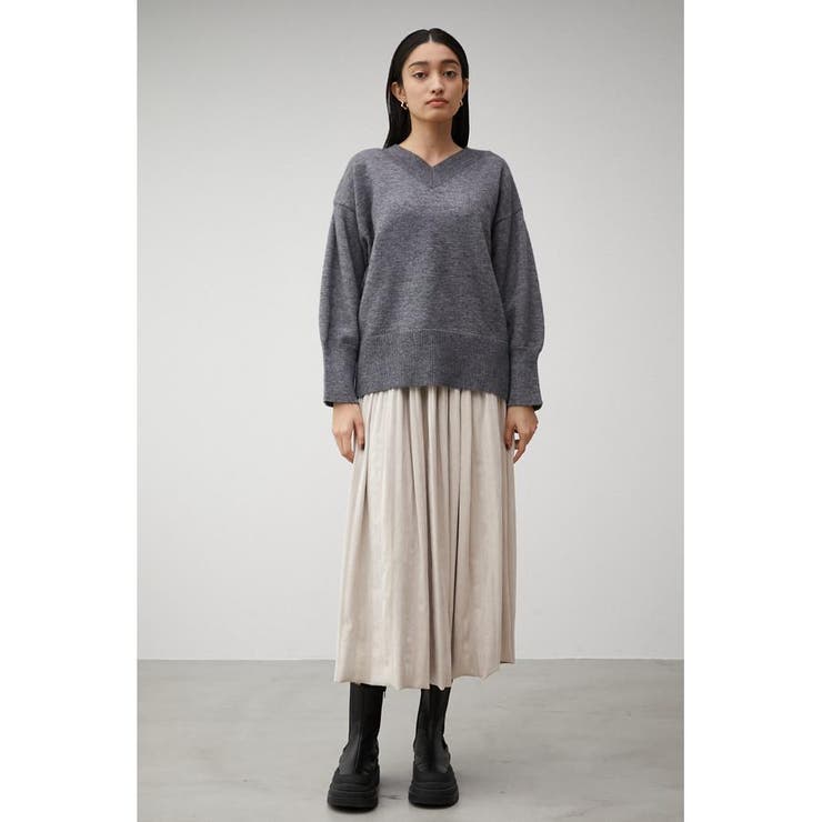 FAUX SUEDE PLEATED SKIRT[品番：AZLW0020463]｜AZUL BY MOUSSY