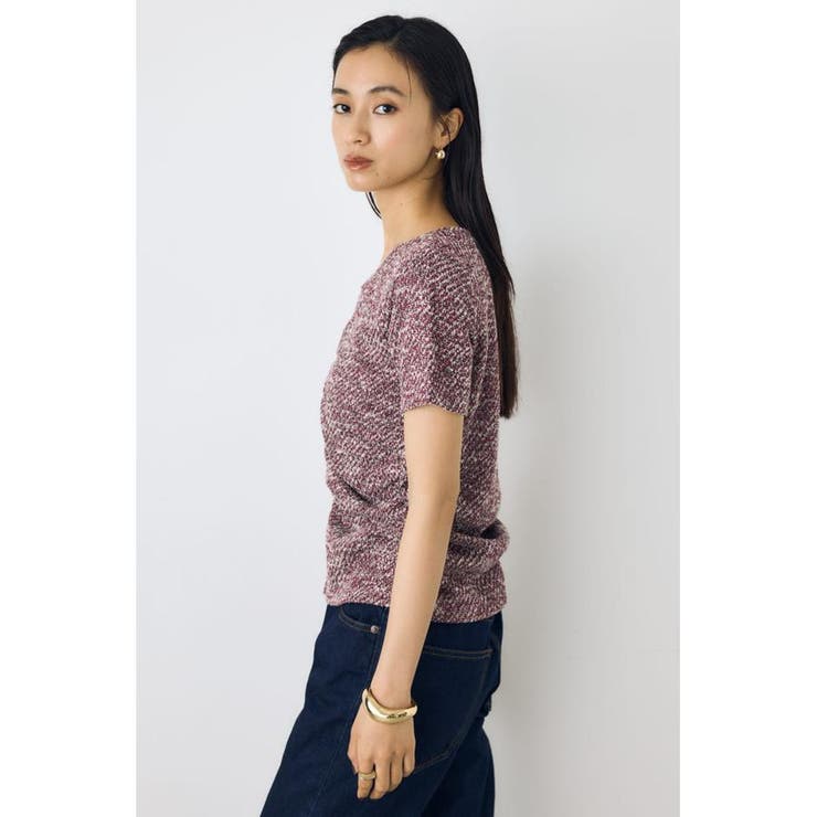 カットツイードフロントギャザートップス | AZUL BY MOUSSY | 詳細画像23 
