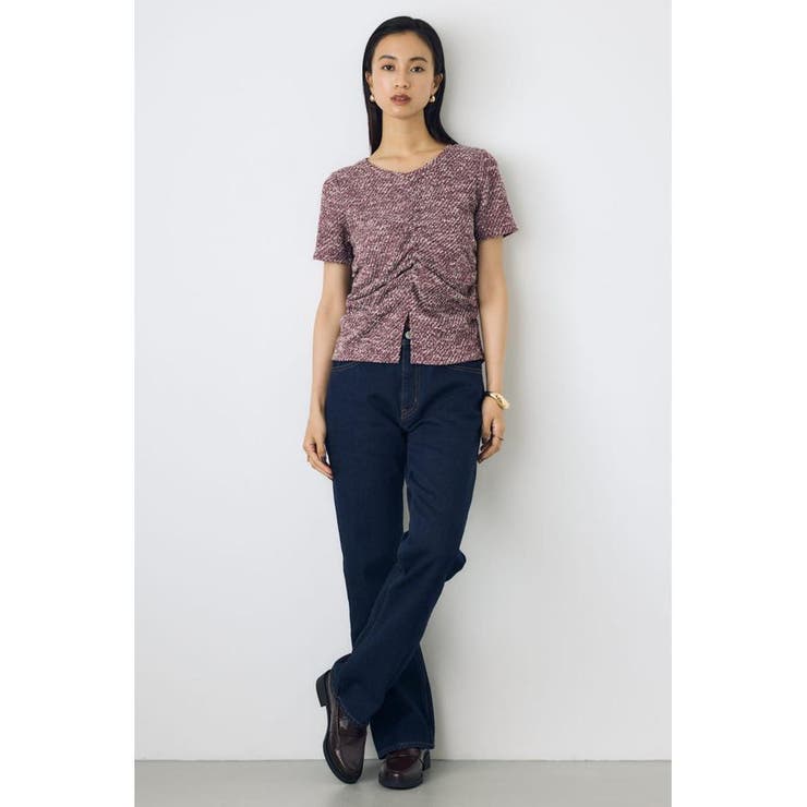 カットツイードフロントギャザートップス | AZUL BY MOUSSY | 詳細画像25 