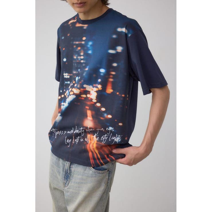 柄NVY5 | リアルランドスケープTシャツ | AZUL BY MOUSSY