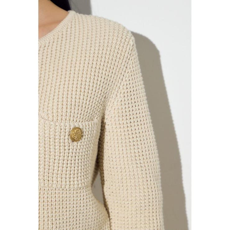 クルーネックツイードライクニットジャケット | AZUL BY MOUSSY | 詳細画像11 