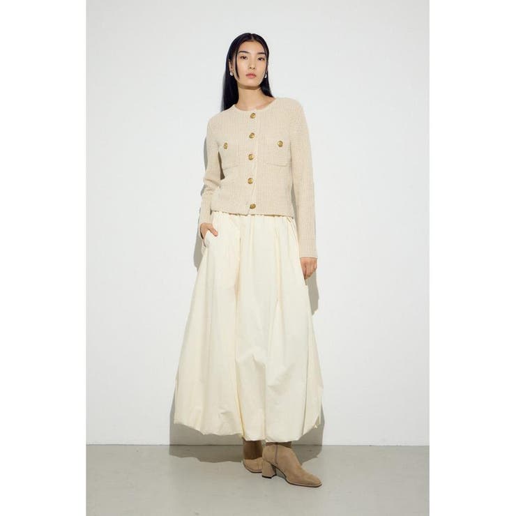 クルーネックツイードライクニットジャケット | AZUL BY MOUSSY | 詳細画像5 