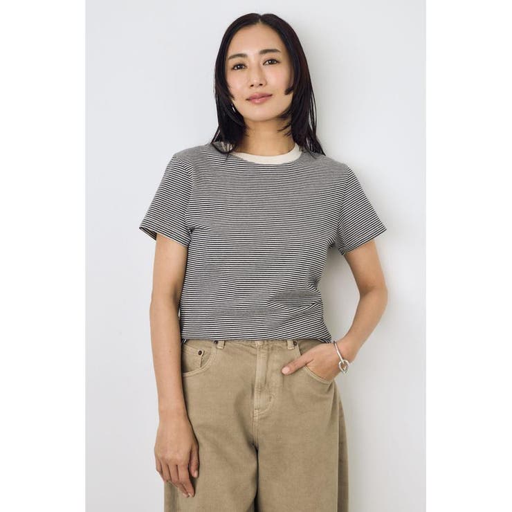 ミニボーダーTシャツ | AZUL BY MOUSSY | 詳細画像2 