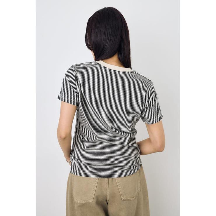 ミニボーダーTシャツ | AZUL BY MOUSSY | 詳細画像5 