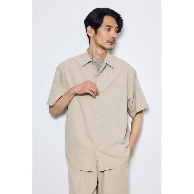 接触冷感フェイクスエード半袖シャツ | AZUL BY MOUSSY | 詳細画像12 