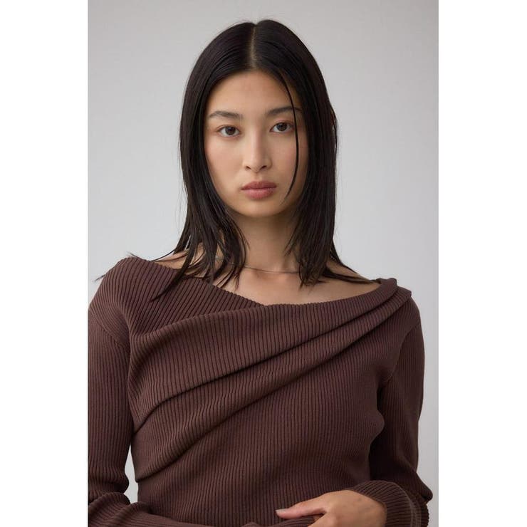 ドレープ長袖ニットトップス | AZUL BY MOUSSY | 詳細画像11 