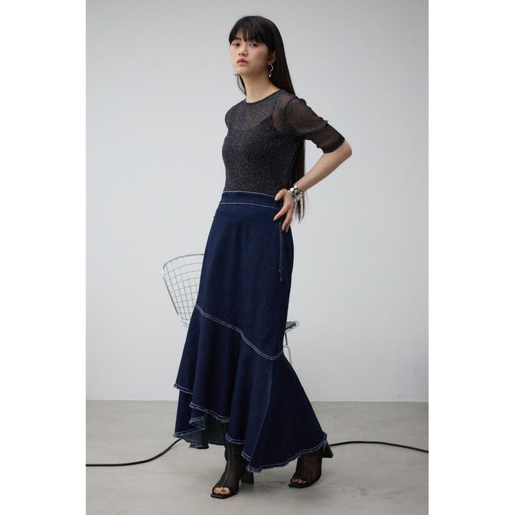 カシュクールフレアマーメードデニムスカート | AZUL BY MOUSSY | 詳細画像15 