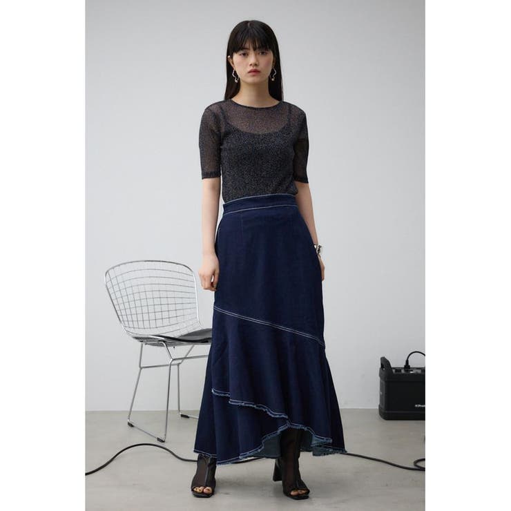 カシュクールフレアマーメードデニムスカート | AZUL BY MOUSSY | 詳細画像14 