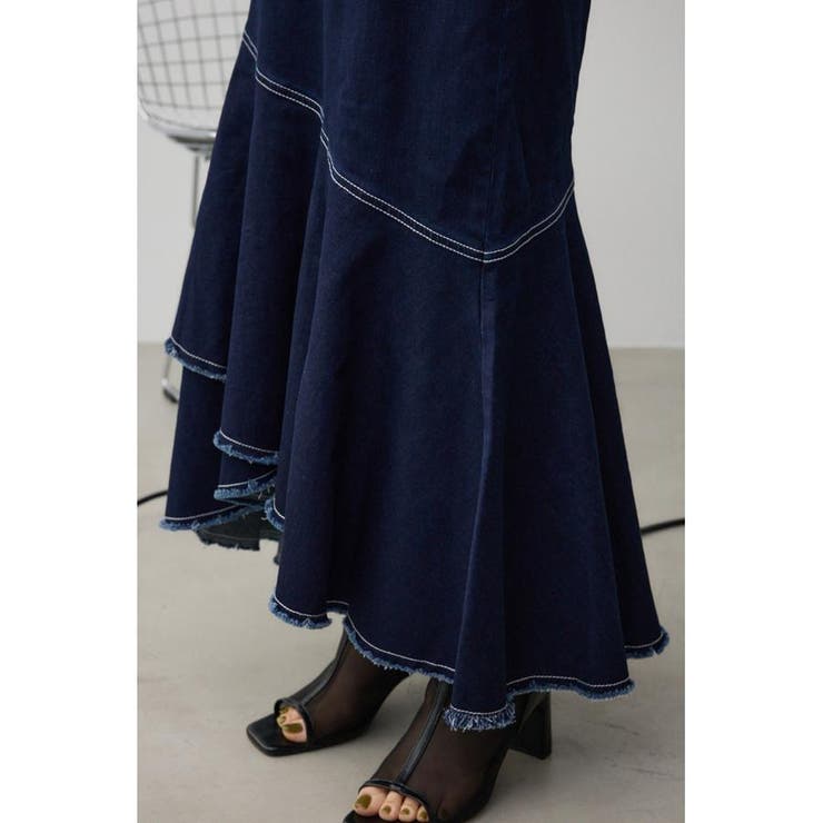 カシュクールフレアマーメードデニムスカート | AZUL BY MOUSSY | 詳細画像22 