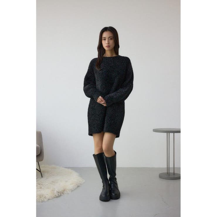 ラメシャギーニットワンピース | AZUL BY MOUSSY | 詳細画像3 