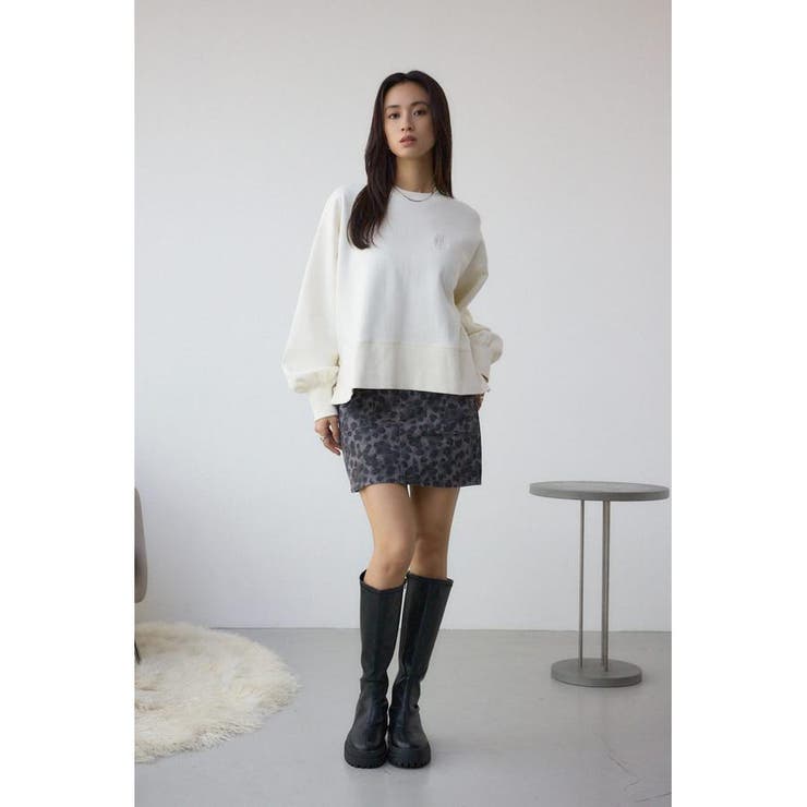 AZUL DENIM 起毛ツイルレオパードミニ | AZUL BY MOUSSY | 詳細画像5 