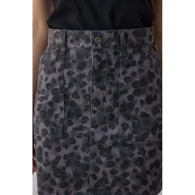 AZUL DENIM 起毛ツイルレオパードミニ | AZUL BY MOUSSY | 詳細画像9 