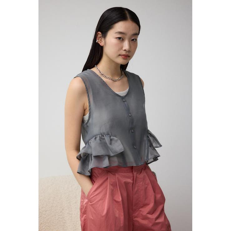 オーガンジーフリルベスト | AZUL BY MOUSSY | 詳細画像23 