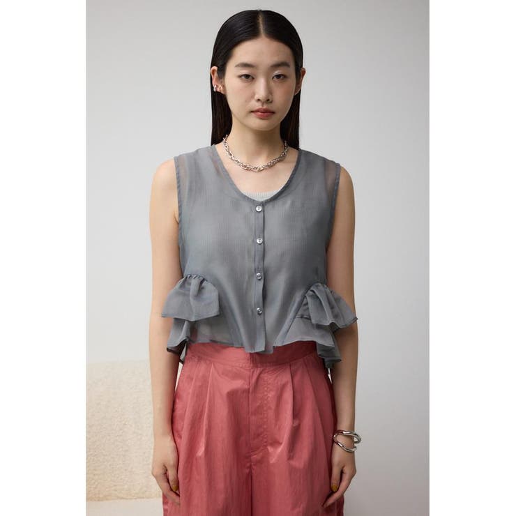 オーガンジーフリルベスト | AZUL BY MOUSSY | 詳細画像25 