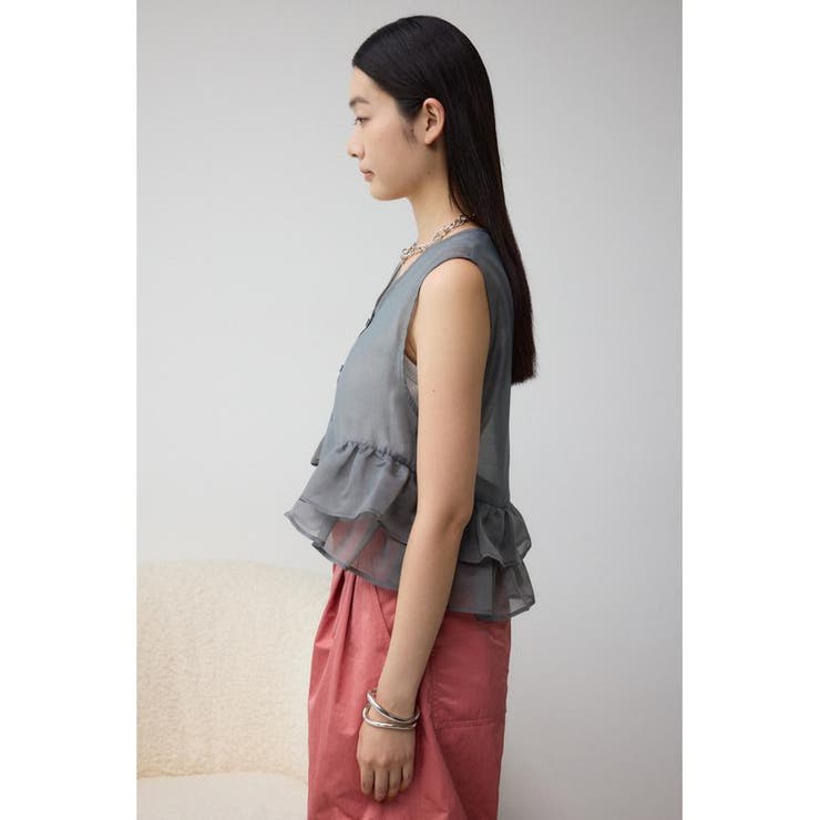 オーガンジーフリルベスト | AZUL BY MOUSSY | 詳細画像26 