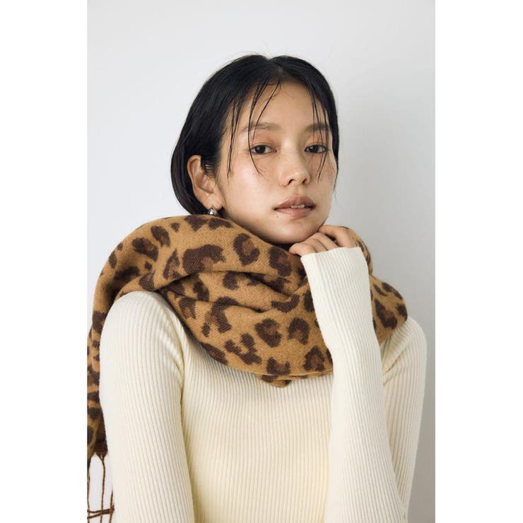 柄BRN5 | ビッグレオパードストール | AZUL BY MOUSSY
