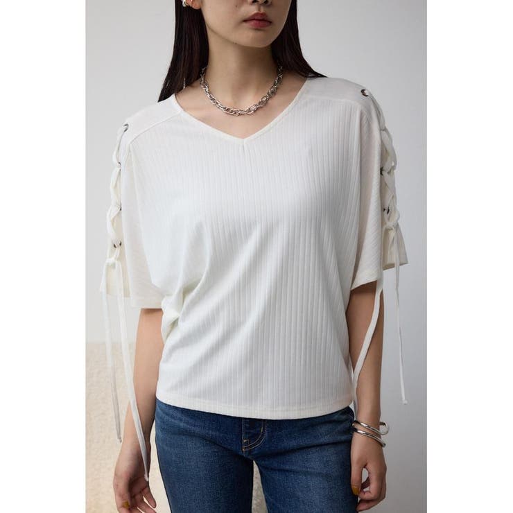 IVOY3 | ショルダーレースアップカットトップス | AZUL BY MOUSSY