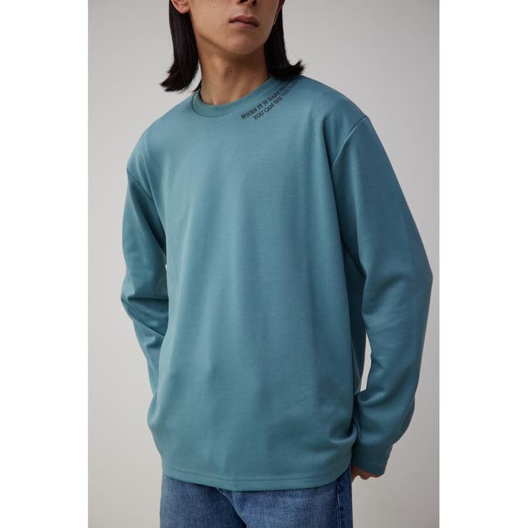 L/BLU1 | B-HEATネック刺繍長袖Tシャツ | AZUL BY MOUSSY