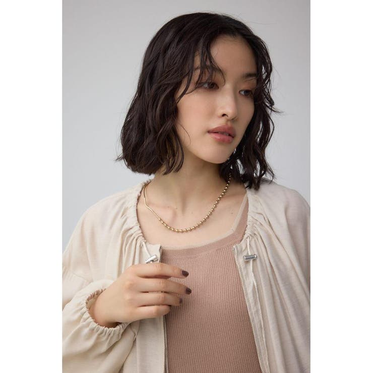 ノーカラーシアーブルゾン | AZUL BY MOUSSY | 詳細画像2 