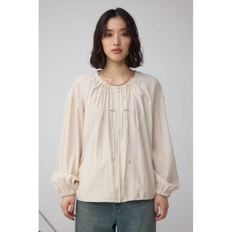 ノーカラーシアーブルゾン | AZUL BY MOUSSY | 詳細画像5 