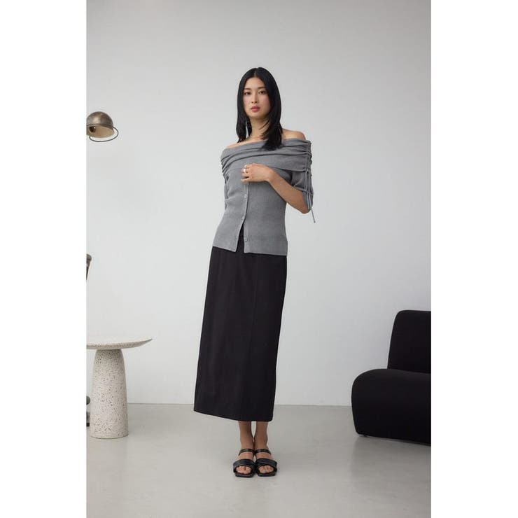 5分袖ギャザーオフショルニットトップス | AZUL BY MOUSSY | 詳細画像24 
