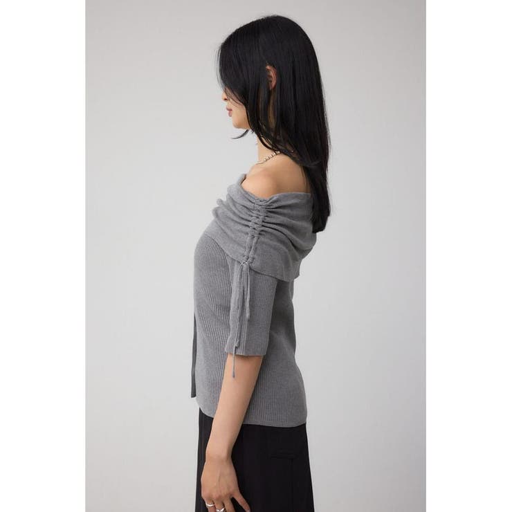 5分袖ギャザーオフショルニットトップス | AZUL BY MOUSSY | 詳細画像26 