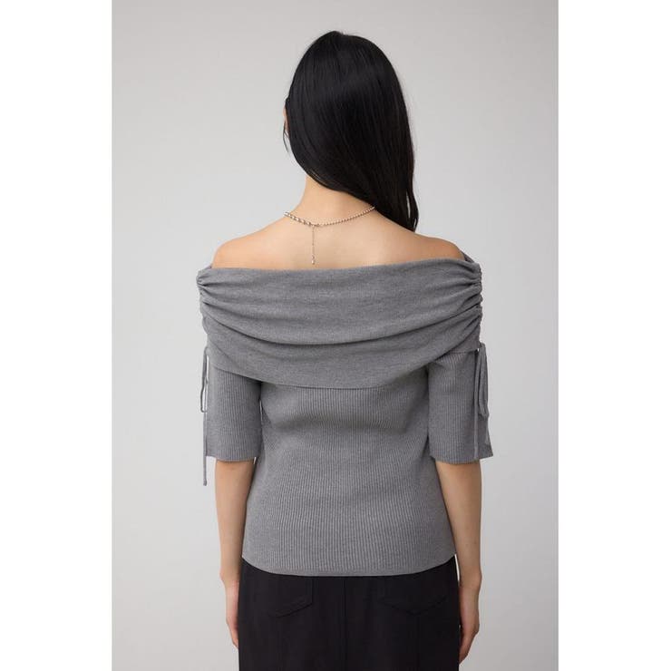5分袖ギャザーオフショルニットトップス | AZUL BY MOUSSY | 詳細画像27 