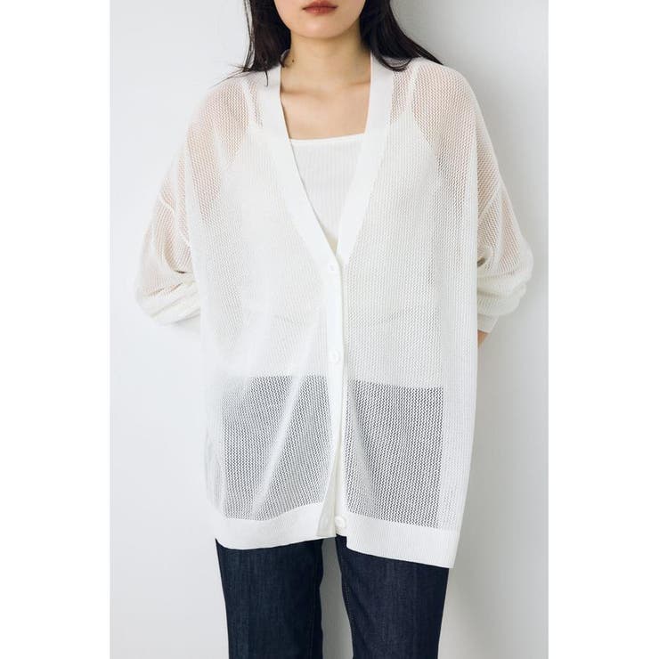 コードヤーンメッシュカーデ | AZUL BY MOUSSY | 詳細画像3 