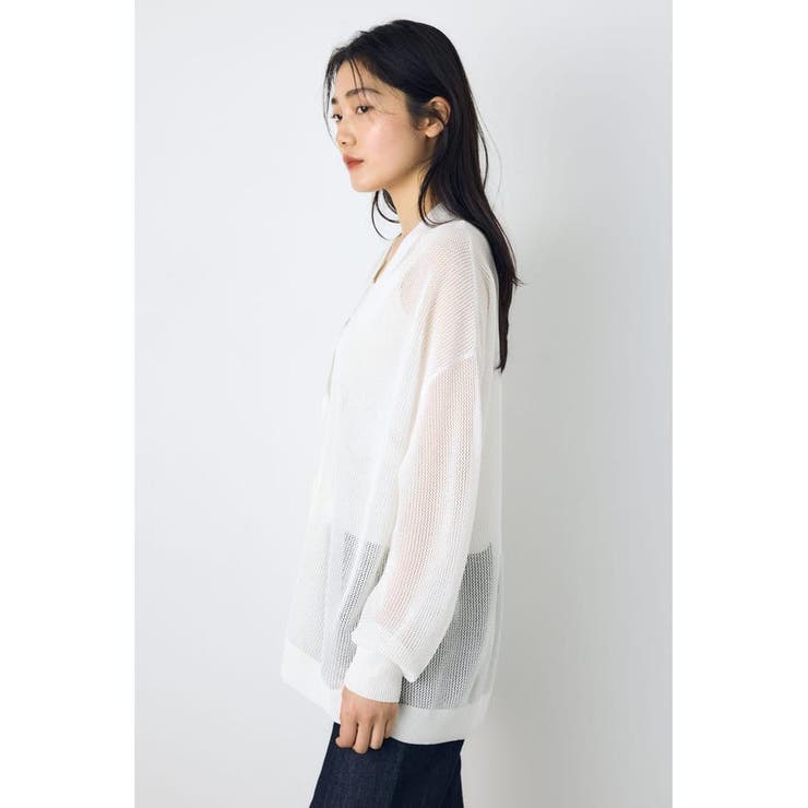 コードヤーンメッシュカーデ | AZUL BY MOUSSY | 詳細画像5 