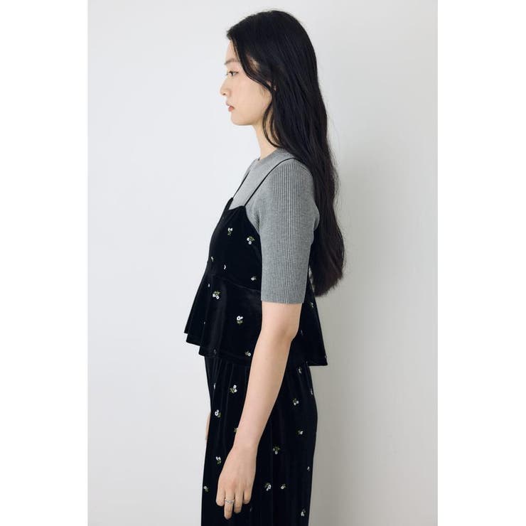 ベロア刺繍キャミソール | AZUL BY MOUSSY | 詳細画像5 