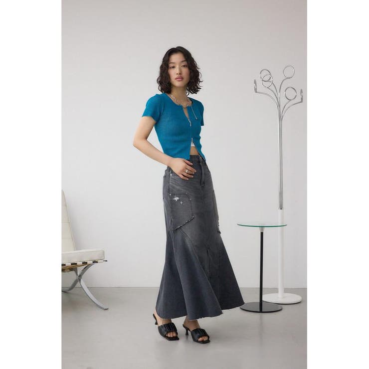 AZUL DENIM ダメージマーメイドスカート | AZUL BY MOUSSY | 詳細画像3 