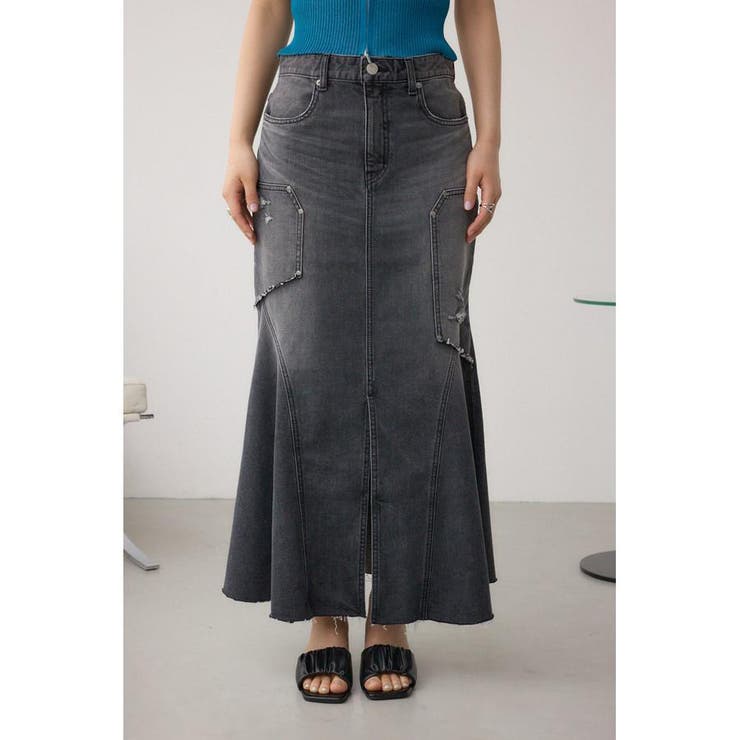 AZUL DENIM ダメージマーメイドスカート | AZUL BY MOUSSY | 詳細画像5 