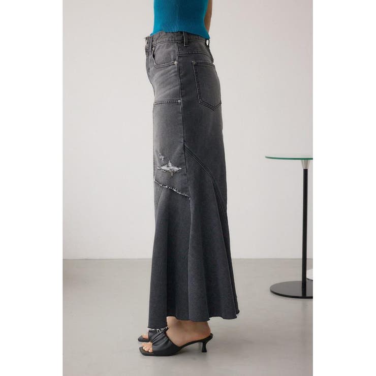 AZUL DENIM ダメージマーメイドスカート | AZUL BY MOUSSY | 詳細画像6 