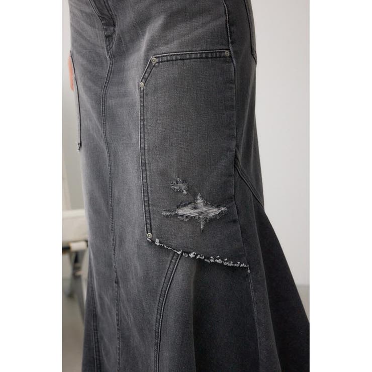 AZUL DENIM ダメージマーメイドスカート | AZUL BY MOUSSY | 詳細画像12 
