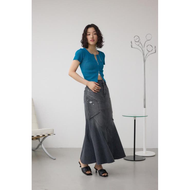 でこちゃん❤️⭐️A1171⭐️ AZUL デニム サイドスリット マーメイドスカート AZUL BY MOUSSY（アズールバイマウジー）公式通販サイト