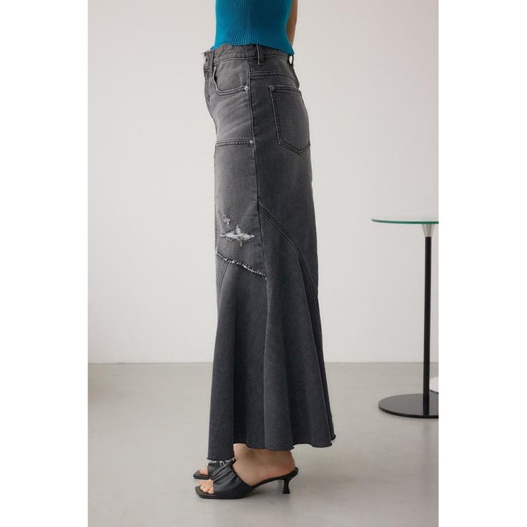AZUL DENIM ダメージマーメイドスカート[品番:AZLW0023317 AZUL DENIM ダメージマーメイドスカート[品番:AZLW0023317