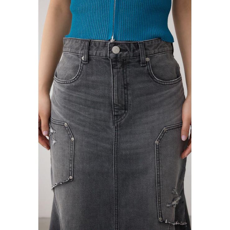AZUL DENIM ダメージマーメイドスカート | AZUL BY MOUSSY | 詳細画像8 