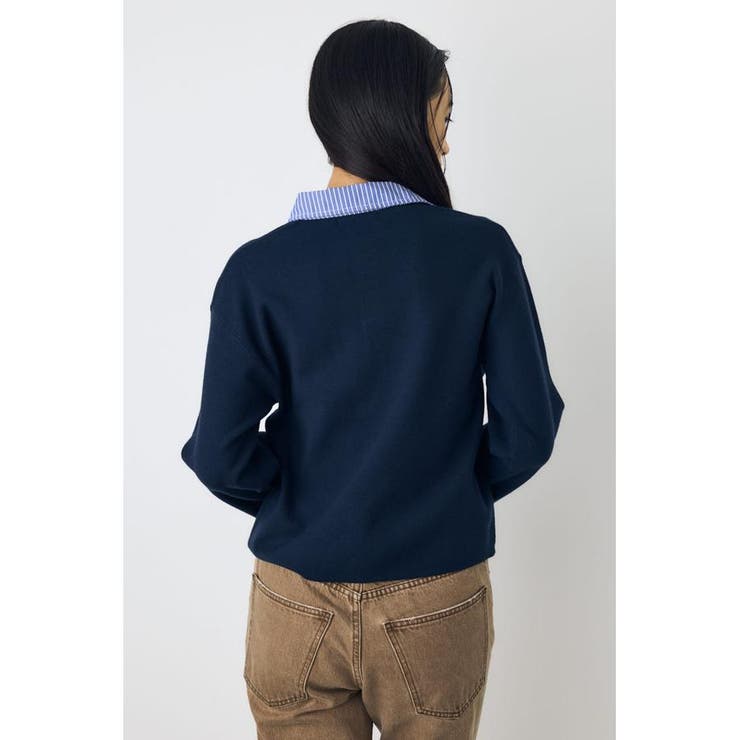 ポロカラーフハクドッキングニット | AZUL BY MOUSSY | 詳細画像13 