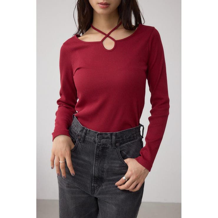 RED | チョーカータイトトップス | AZUL BY MOUSSY