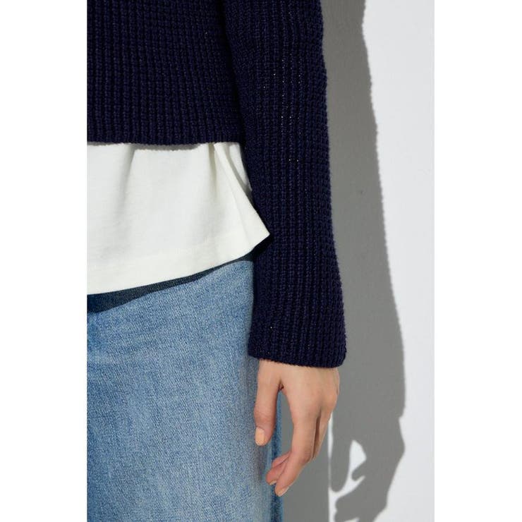 クルーネックツイードライクニットジャケット | AZUL BY MOUSSY | 詳細画像35 